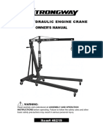 2-Ton Hydraulic Engine Crane Owner'S Manual: Item# 46219