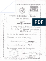 Certificate With Memorandum