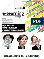 DQS 360/390 Construction Project Management: Lecture 4 - Leadership
