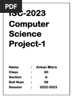 Computer Project ISC Class 12 