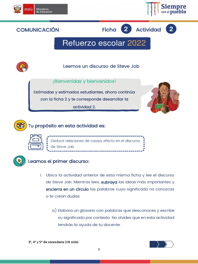 Ficha 2 Act 2 VII Comunicacion | PDF | Cognición | Aprendizaje