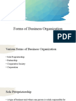 # 3 Forms of Business Organization