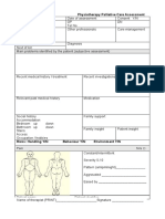 Physiotherapy Palliative Care Assessment