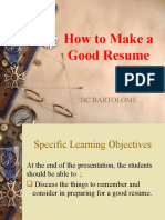 MTP 4 How To Make A Good Resume