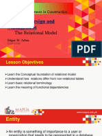 Database Design and Management: The Relational Model