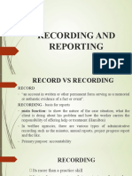 7. Recording and Reporting