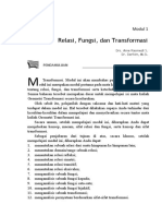 Relasi, Fungsi, Dan Transformasi: Modul 1