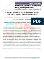 A Study On Purchase Behaviour of Laptop Among Women Segment