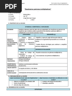 4° - Sesion - Resolvemos Patrones Multiplicativos - Matemática
