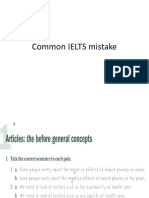 Common Mistake in IELTS