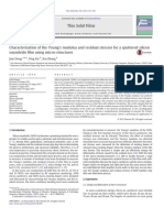 Characterization of The Young's Modulus and Residual Stresses For A Sputtered Silicon