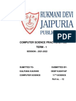 Name-Deep Kashyap, Class-XI-sci., Roll No. - 12, Subject-Computer Science Practical File