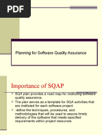 Planning For Software Quality Assurance