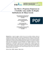 O Impacto Das Micro e Pequenas Empresas No Mercado de Trabalho: Uma Análise Da Região Sul/Sudoeste de Minas Gerais