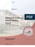 Criminal Procedure and Court Testimony: Study Guide No. 6