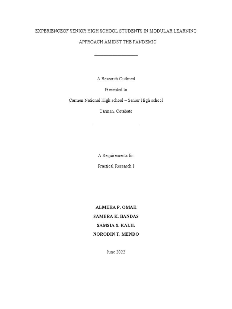 Practical Research Format | PDF | Experience | Cognition