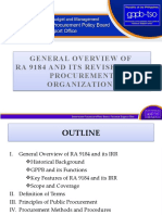Gen Provisions and Procurement Organization