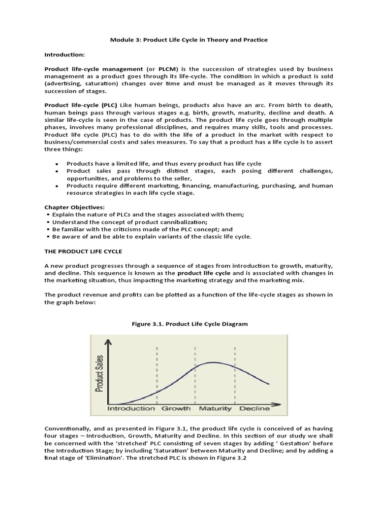Module 3 - Product Life Cycle in Theory and Practice | PDF | Marketing ...