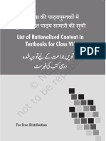 List of Rationalised Content in Textbooks For Class VII