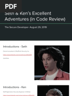 1 Hour Course - Seth - Ken's Excellent Adventures (In Code Review)