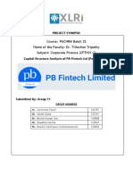 Capital Structure Analysis of PB Fintech LTD (Policybazaar)