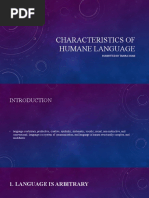 Characteristics of Language