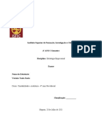 2807 Exame Estratégia Empresarial Veronio Zualo ISFIC 4 Ano Noite Curso Contb Auditoria