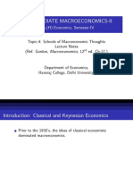 Lecture Notes Schools of Macroeconomic Thoughts (Topic-4)