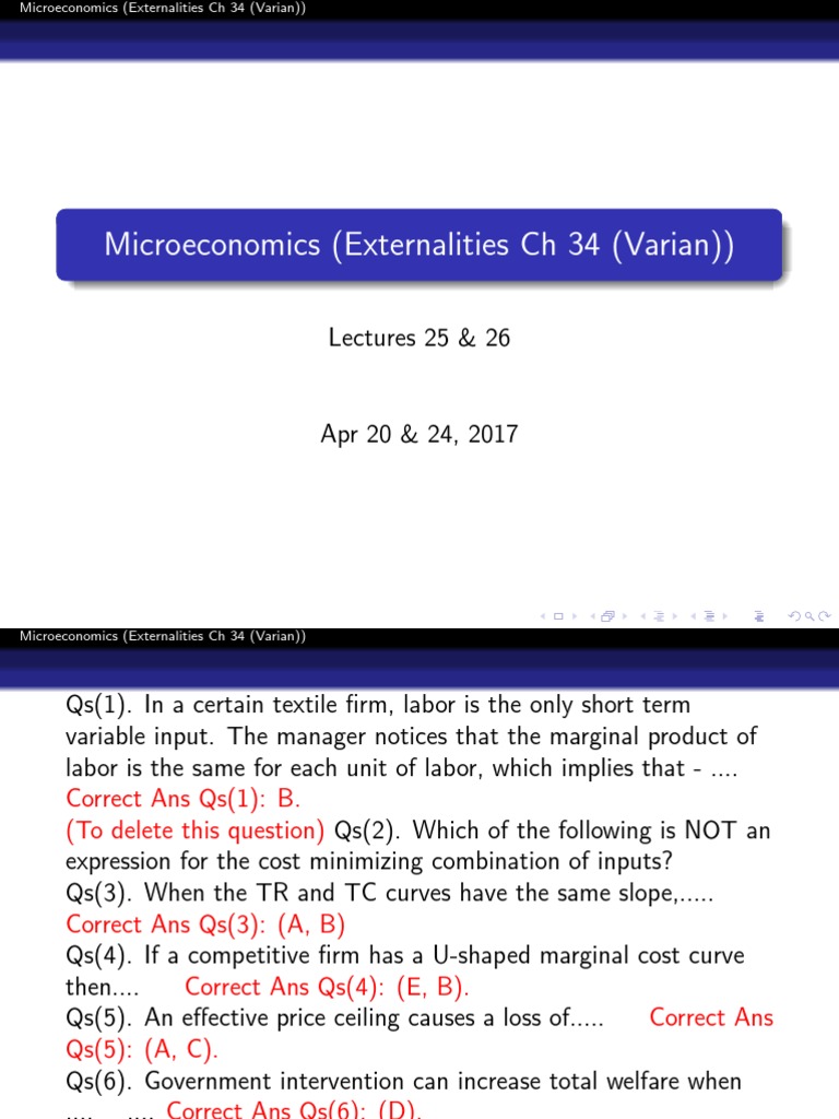 Externalities Varianch34 Pdf Externality Economic Equilibrium
