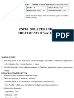 Unit-I: Sources and Treatment of Water