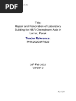 Scope of Work For Renovation of Laboratory Building - WP222 - Rev 9