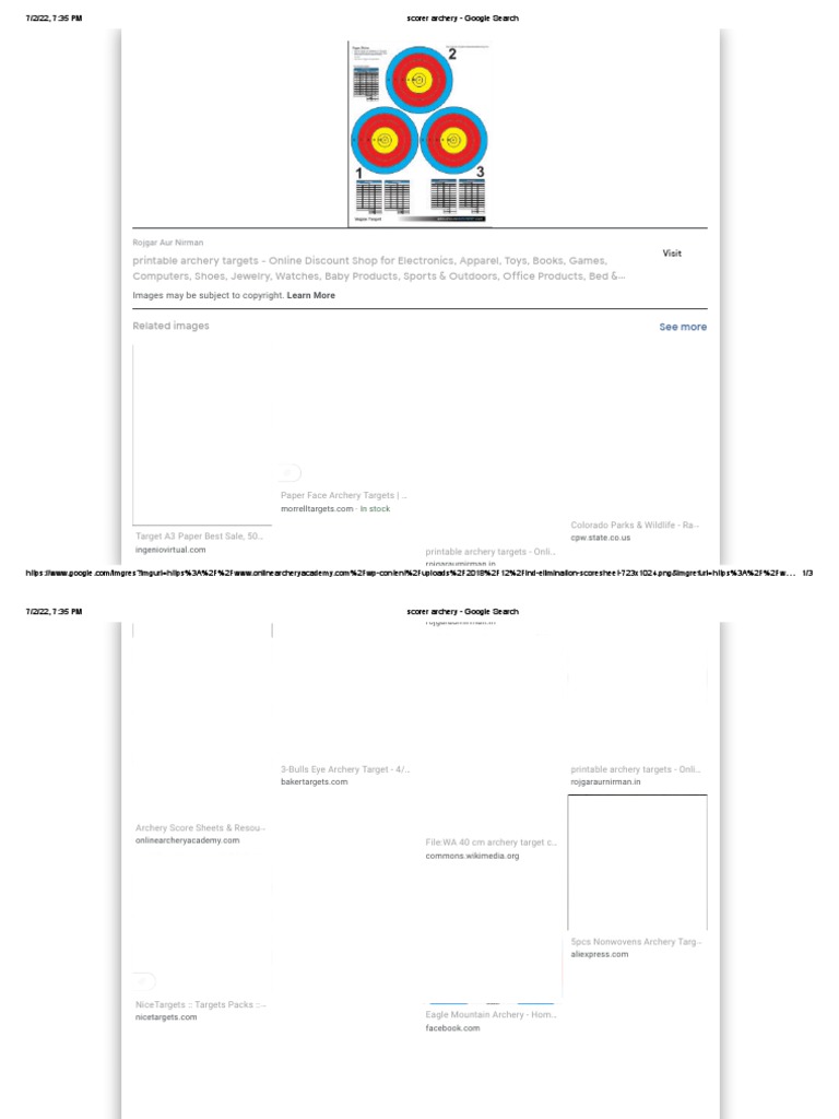 Printable Archery Targets Guide | PDF