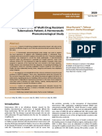 Lived Experience of Multidrug Resistant Tuberculosis Patient A Hermeneutic Phenomenological Study