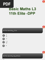 YT Basic Maths L3 DPP - 11th Elite