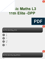 YT Basic Maths L3 DPP - 11th Elite