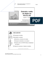 AEIII - 05a - Entrada e Saida de Dados No MATLAB