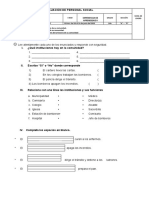 Evaluación de personal social - Comunidad