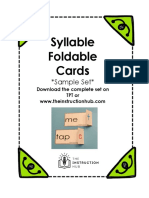 Syllable Foldable Cards: Sample Set