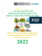 Plan de Gestión Del Riesgo de Desastre-2022