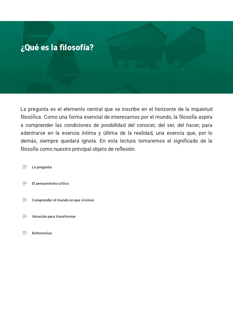 Qué Es La Filosofía | PDF | Conocimiento | Verdad