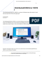 How to Fix the DistributedCOM Error 10016 in Windows 10
