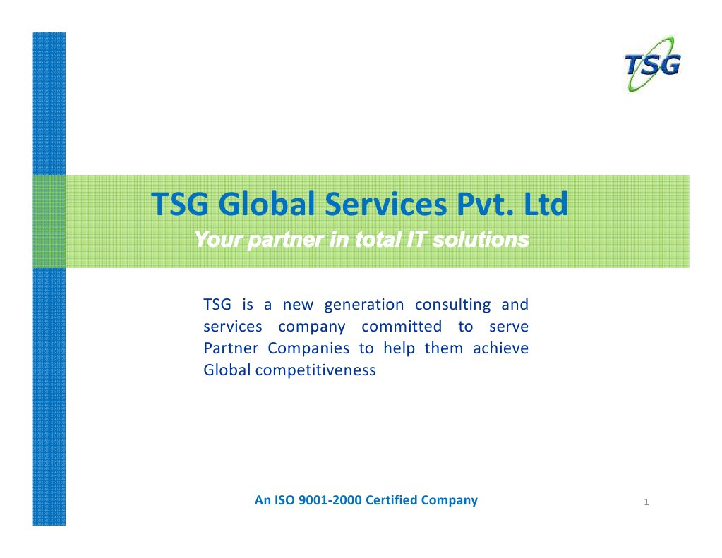 TSG Global Services Overview | PDF | Sap Se | Enterprise Resource Planning
