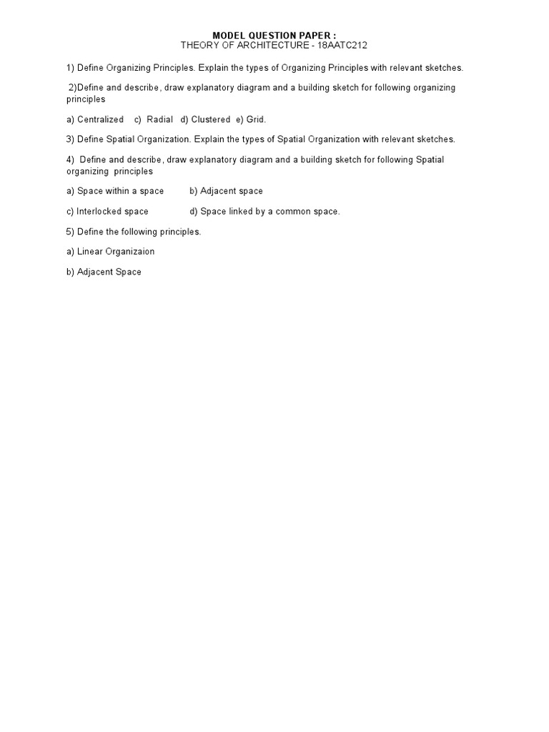 Theory of Architecture: Organizing Principles | PDF
