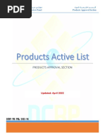 Approved Products Active List 2022