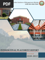 Indian Institute of Management Rohtak: Interim Final Placement Report