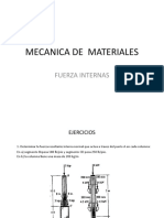 Fuerzas internas en mecánica de materiales