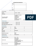 Health Check Template Form