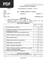 Jansons Institute of Technology: Model Exam