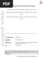 Energy Storage and Tranporation of Energy