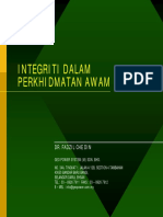 Integriti Dalam Perkhidmatan Awam